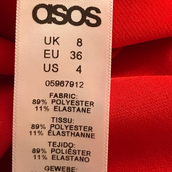ASOS Red Faux Wrap Skirt - Picture 6 of 6